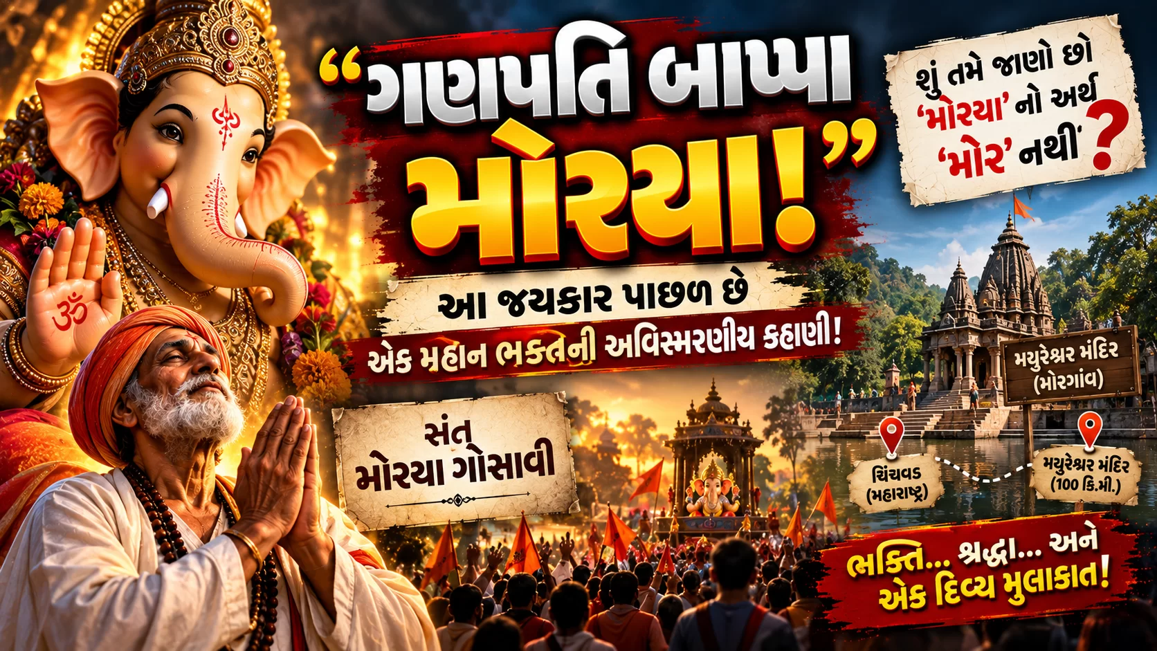 ‘મોરયા’ શબ્દ આવ્યો ક્યાંથી? “ગણપતિ બાપ્પા મોરયા…”