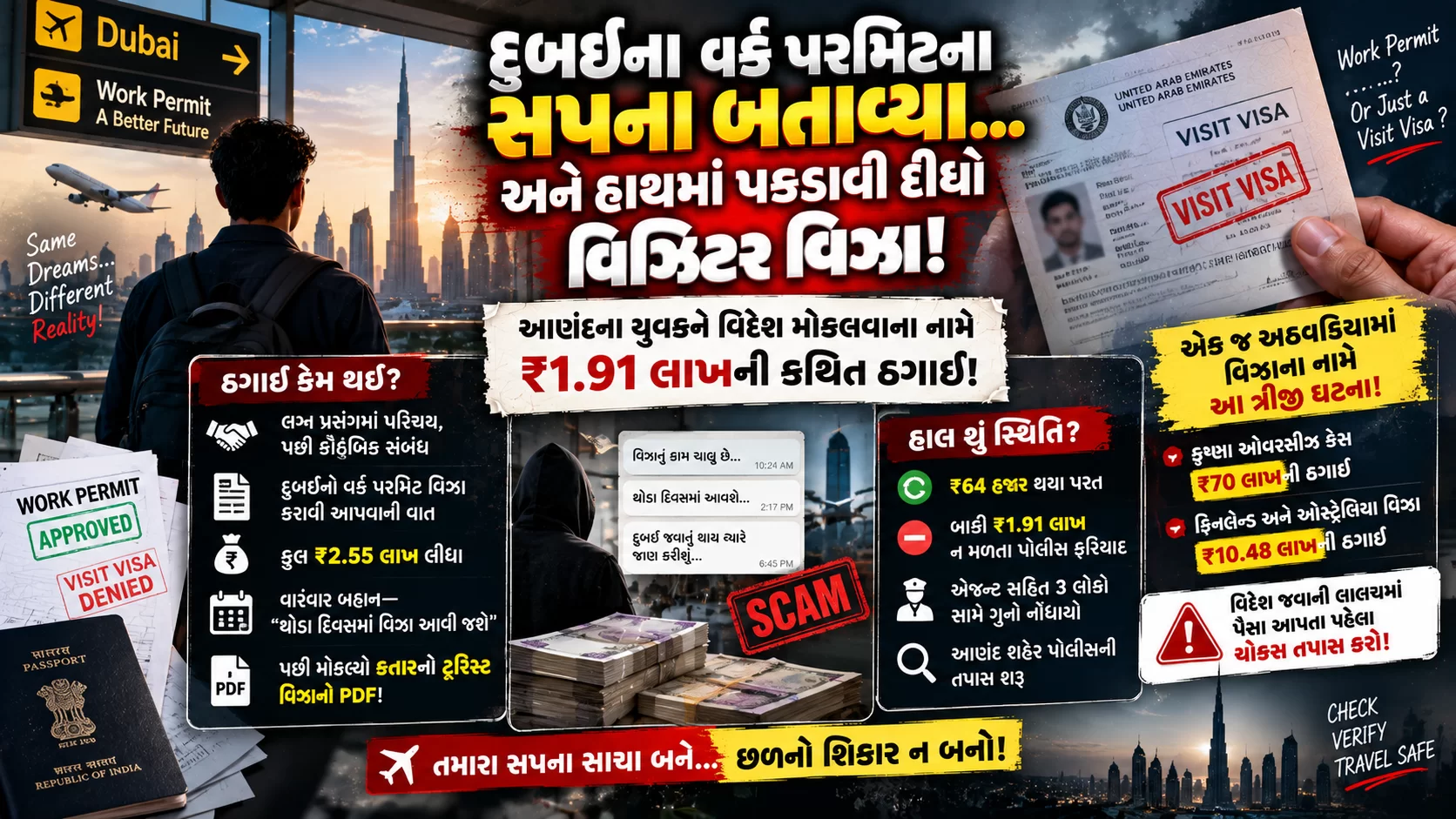 આણંદના યુવકને વિદેશ મોકલવાના નામે ₹1.91 લાખની કથિત ઠગાઈનો મામલો!