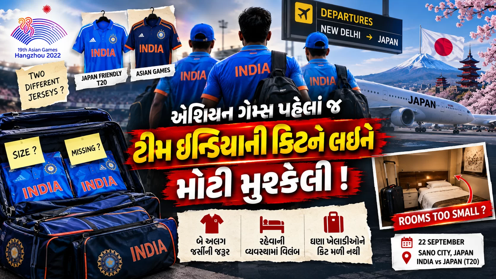 એશિયન ગેમ્સ પહેલાં જ ટીમ ઈન્ડિયાની કિટને લઈને મોટી મુશ્કેલી સામે આવી છે!