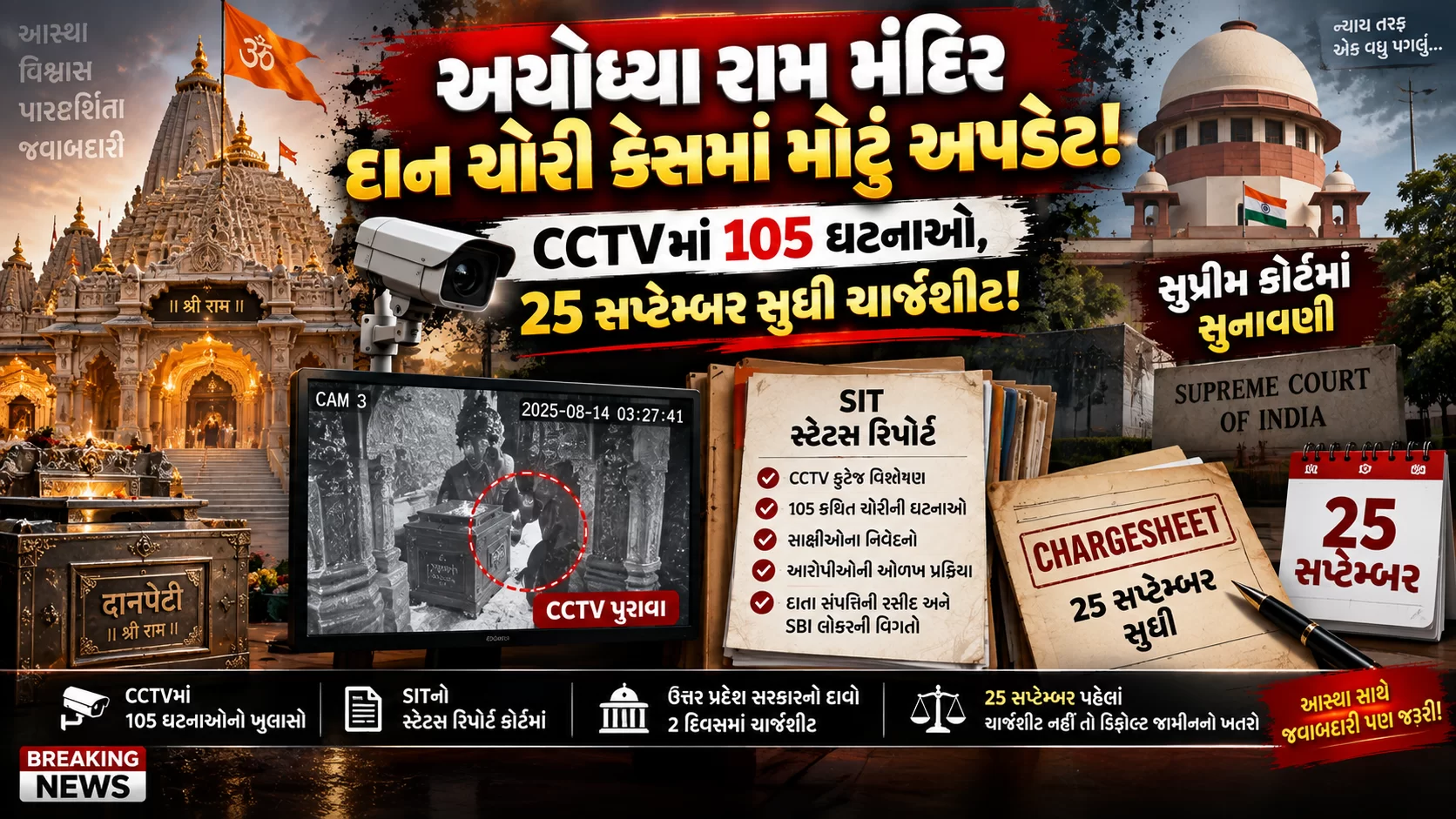 🚨 અયોધ્યા રામ મંદિર દાન ચોરી કેસમાં મોટું અપડેટ!