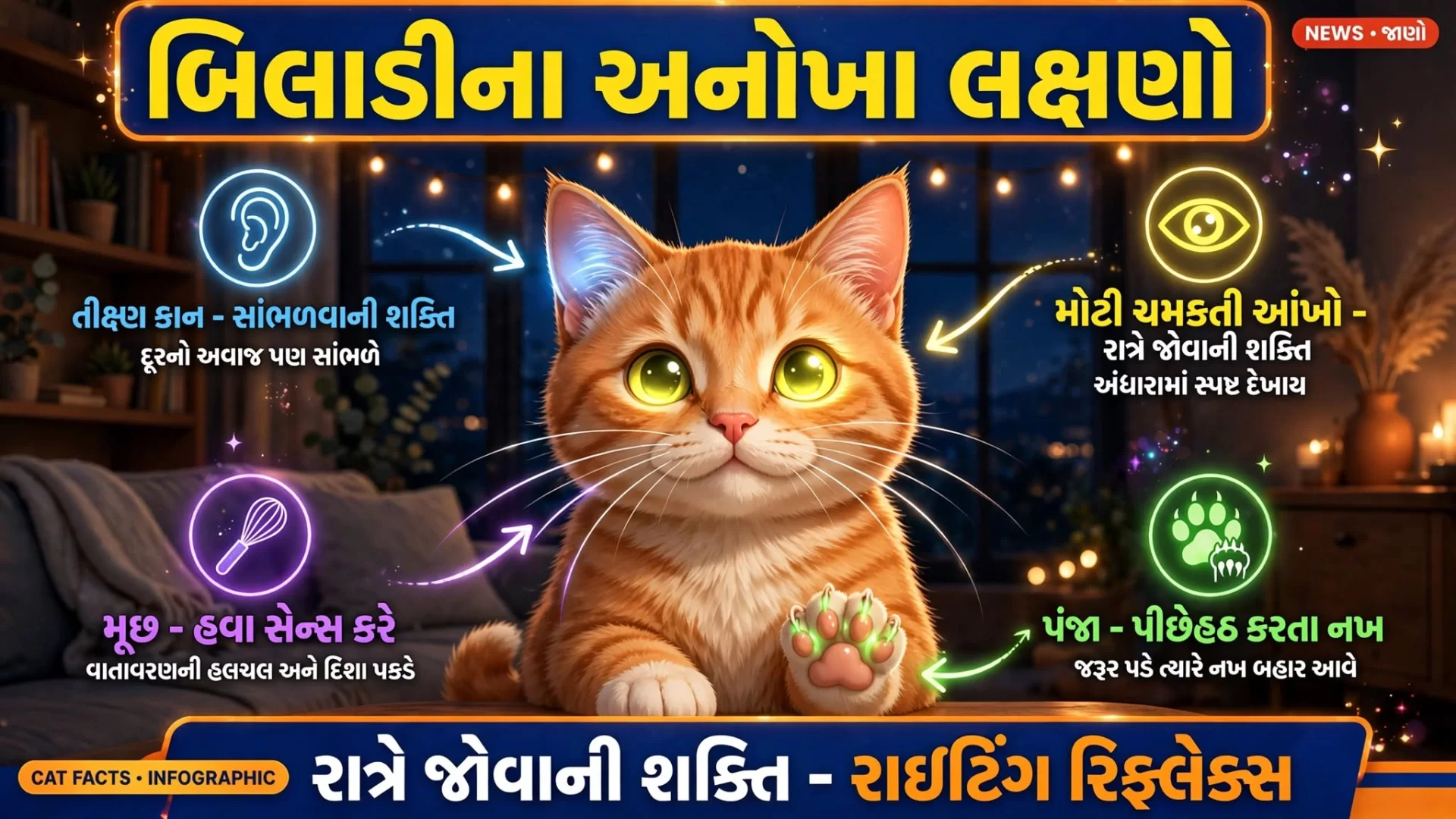 બિલાડીની આટલી ખાસિયત જાણીને તમે પણ ચોંકી જશો!