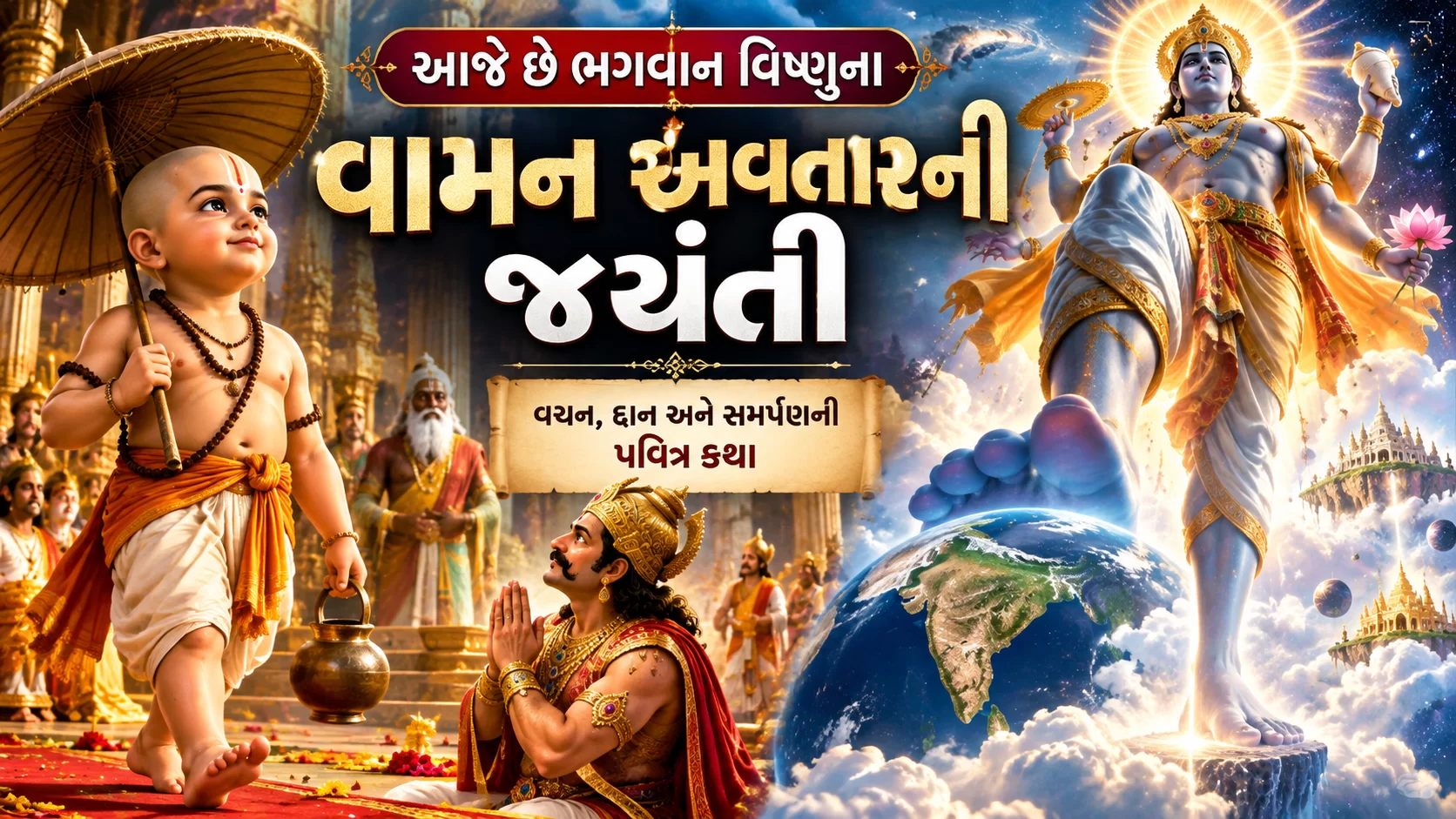 આજે છે ભગવાન વિષ્ણુના વામન અવતારની જયંતી… અને આજનો દિવસ પુરાણોમાં ખૂબ જ વિશેષ માનવામાં આવ્યો છે.