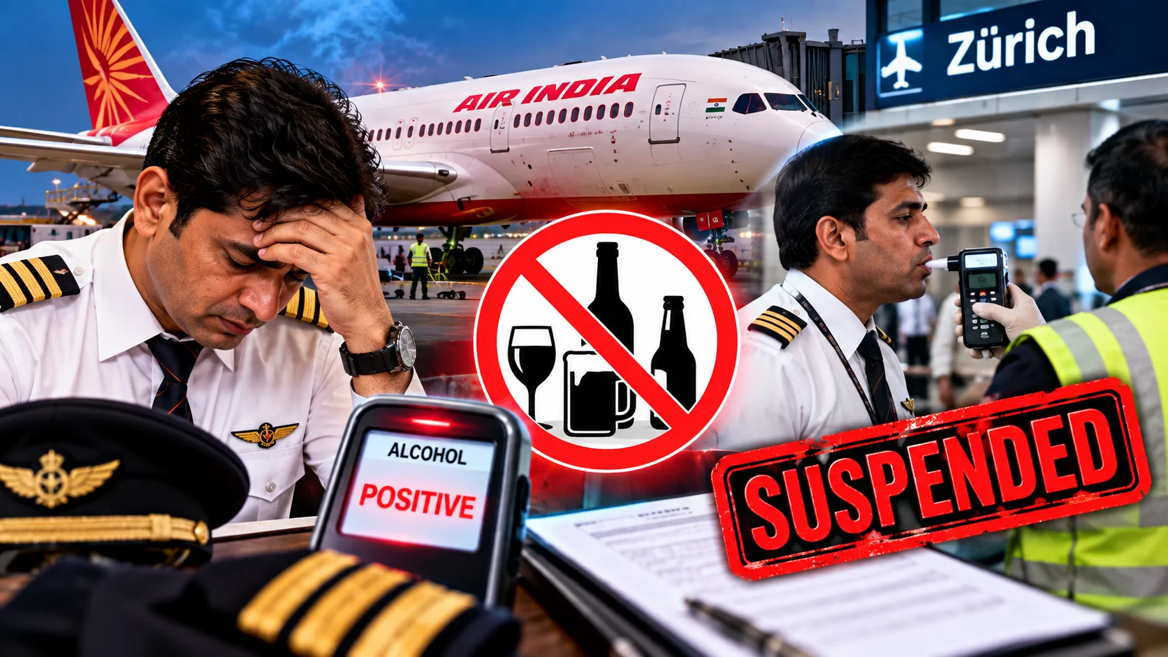 ઝ્યુરિખ-દિલ્હી ફ્લાઇટ પહેલાં Air Indiaના પાઇલટનો આલ્કોહોલ ટેસ્ટ પોઝિટિવ, સસ્પેન્ડ; જાણો DGCAના કડક નિયમો