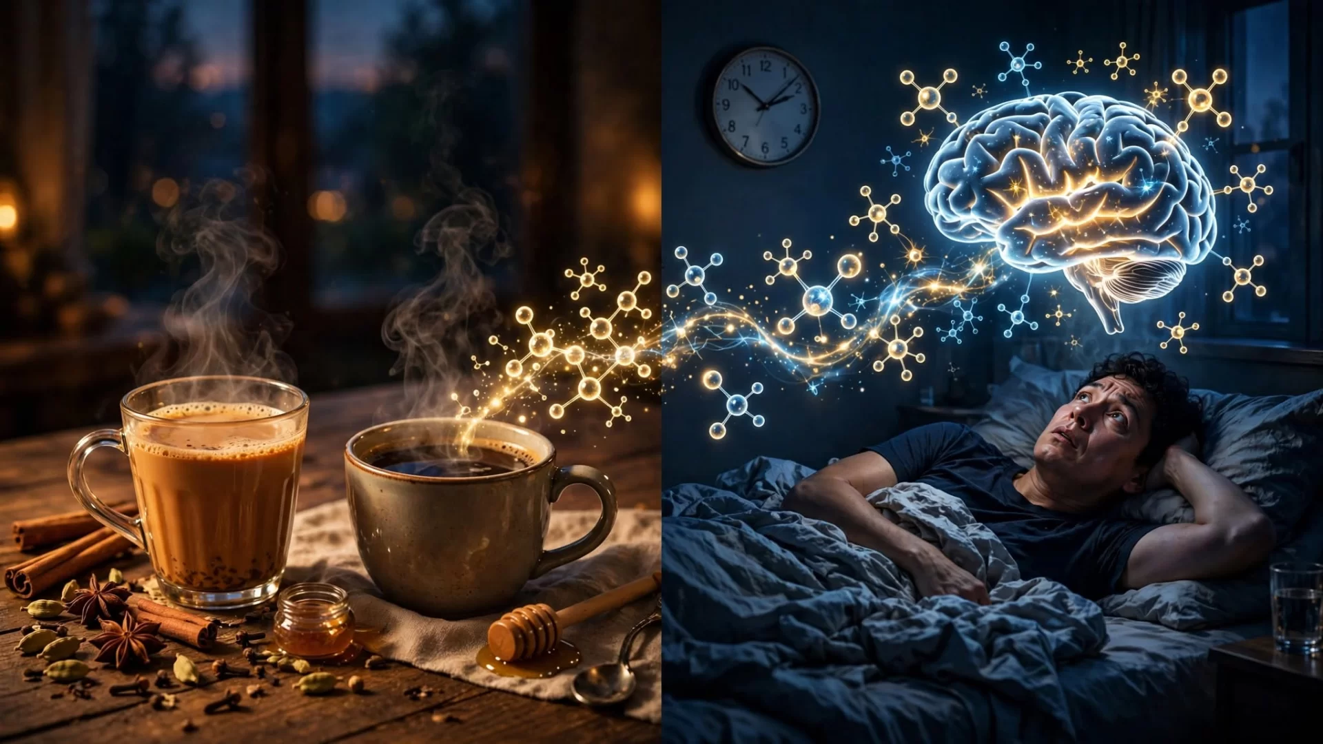 ☕ ચા કે કોફી પીવાથી ઊંઘ કેમ ઉડી જાય છે? જાણો કેફીનનો ખેલ