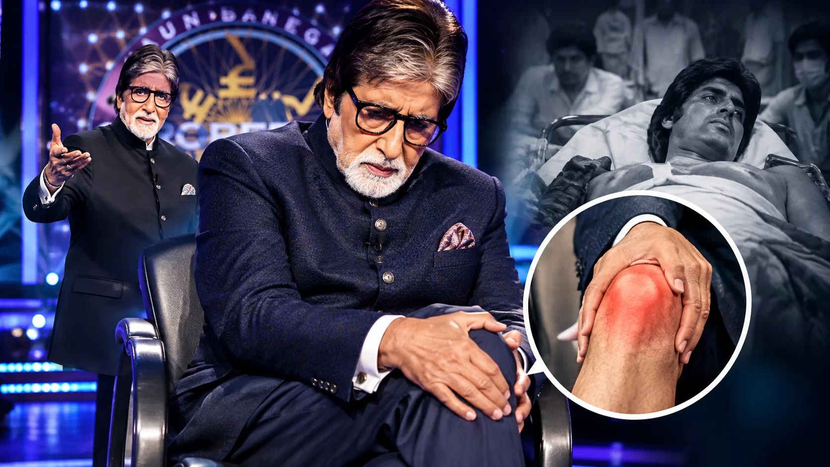 અમિતાભ બચ્ચન KBC-18ના સેટ પર લપસ્યા, ઘૂંટણમાં ઈજા; 1982ના ‘કૂલી’ અકસ્માતની યાદો ફરી તાજી