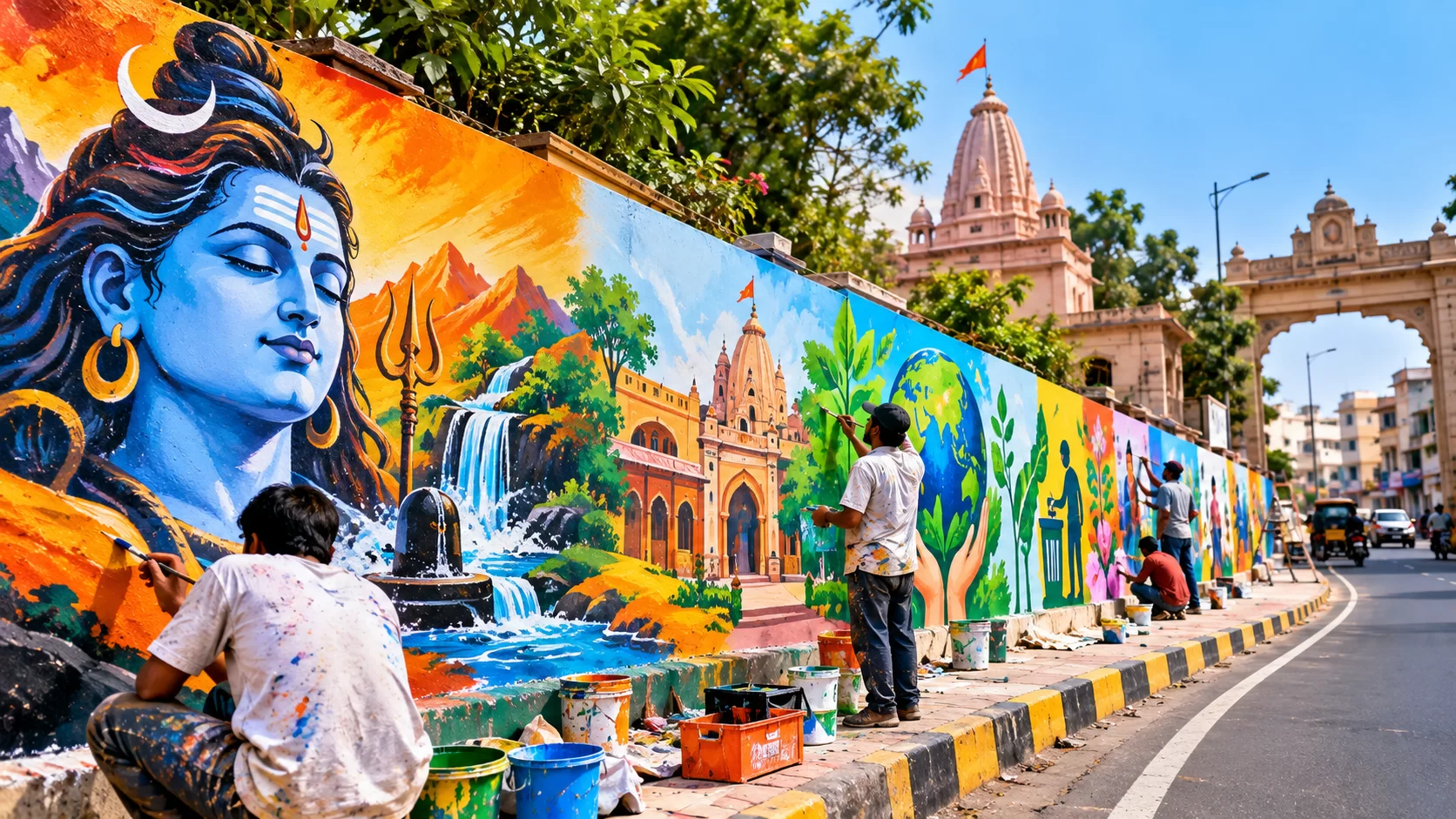 ઉમરેઠમાં શહેરની દીવાલો બનશે રંગબેરંગી, 10 લાખના ખર્ચે વોલ પેઇન્ટિંગની કામગીરી