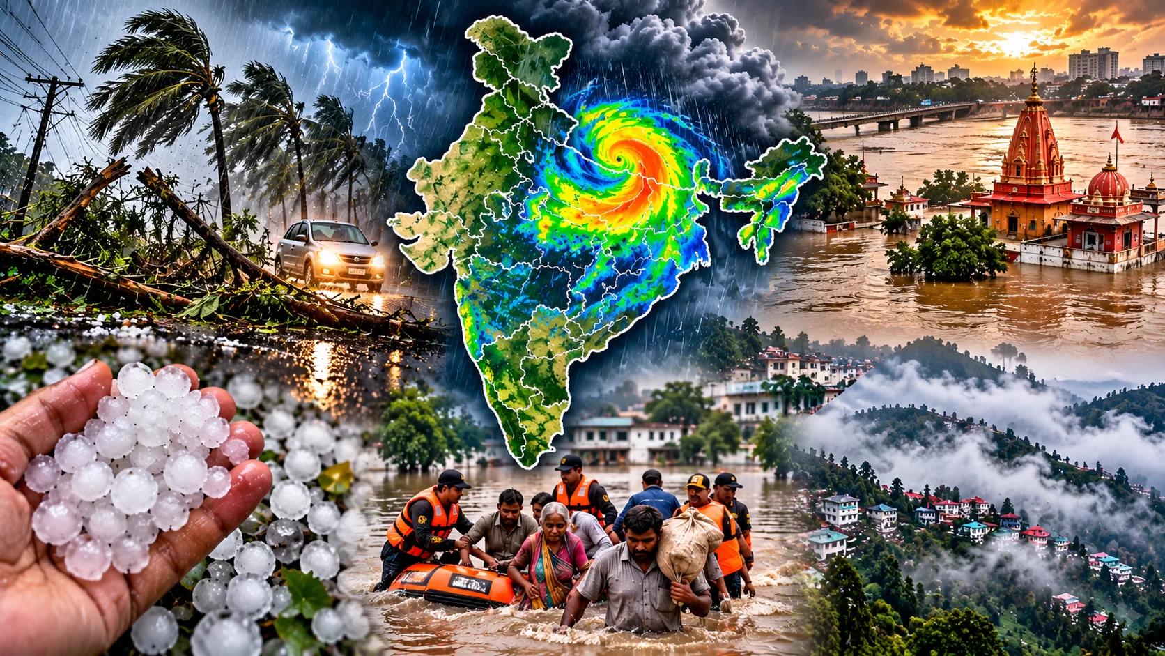 ચોમાસું વિદાય છતાં વરસાદનું સંકટ યથાવત, અનેક રાજ્યોમાં પૂર અને વાવાઝોડાની અસર