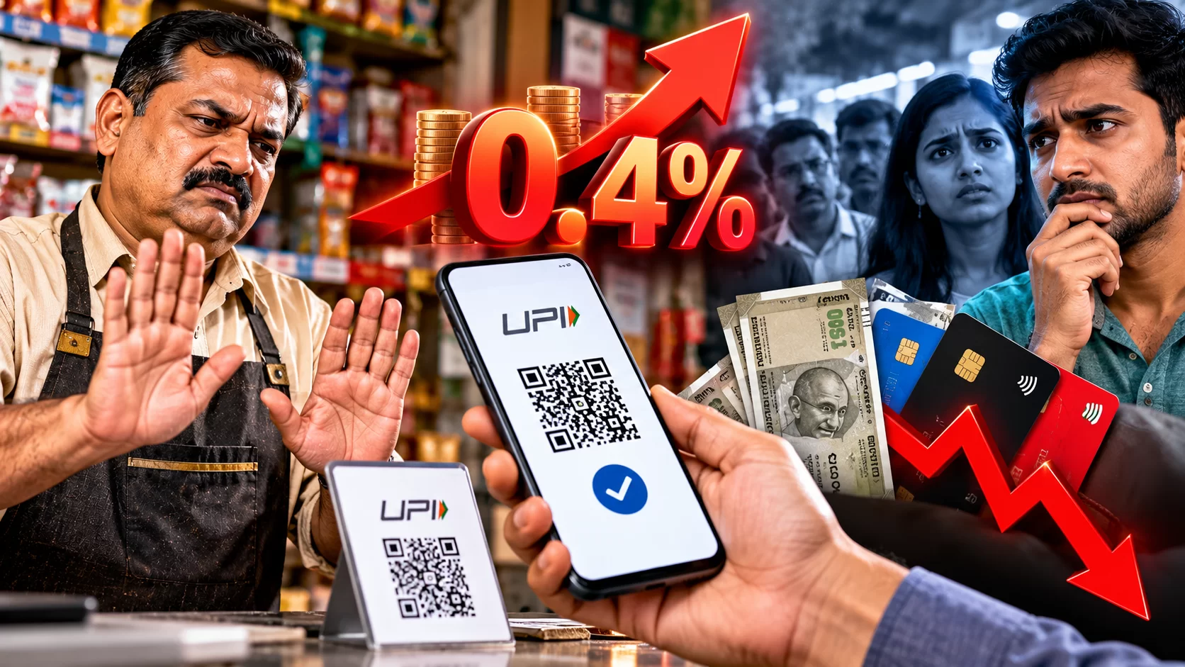 UPI પેમેન્ટ પર ચાર્જનો મુદ્દો: 83% વેપારીઓએ ફી ભરવાનો કર્યો ઇનકાર, 86% ગ્રાહકો UPI છોડી શકે