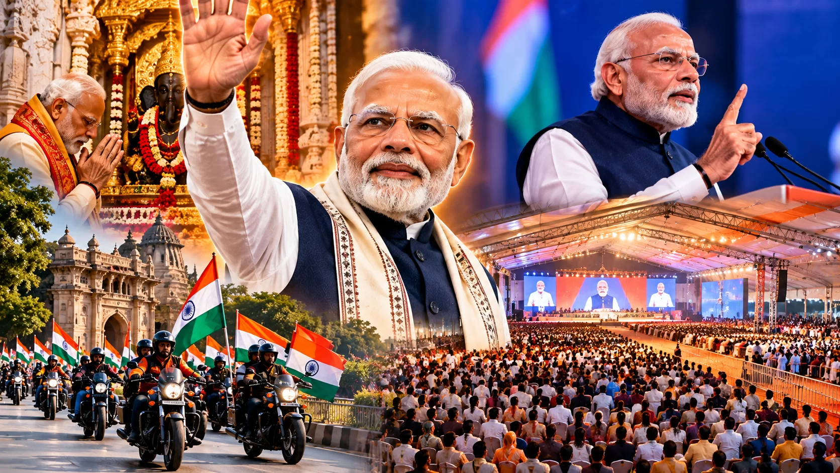 PM મોદીના જાહેર જીવનના 25 વર્ષ પૂર્ણ: દિલ્હીમાં સંબોધન, વડનગરમાં ‘સેવા યાત્રા’નું ભવ્ય સમાપન