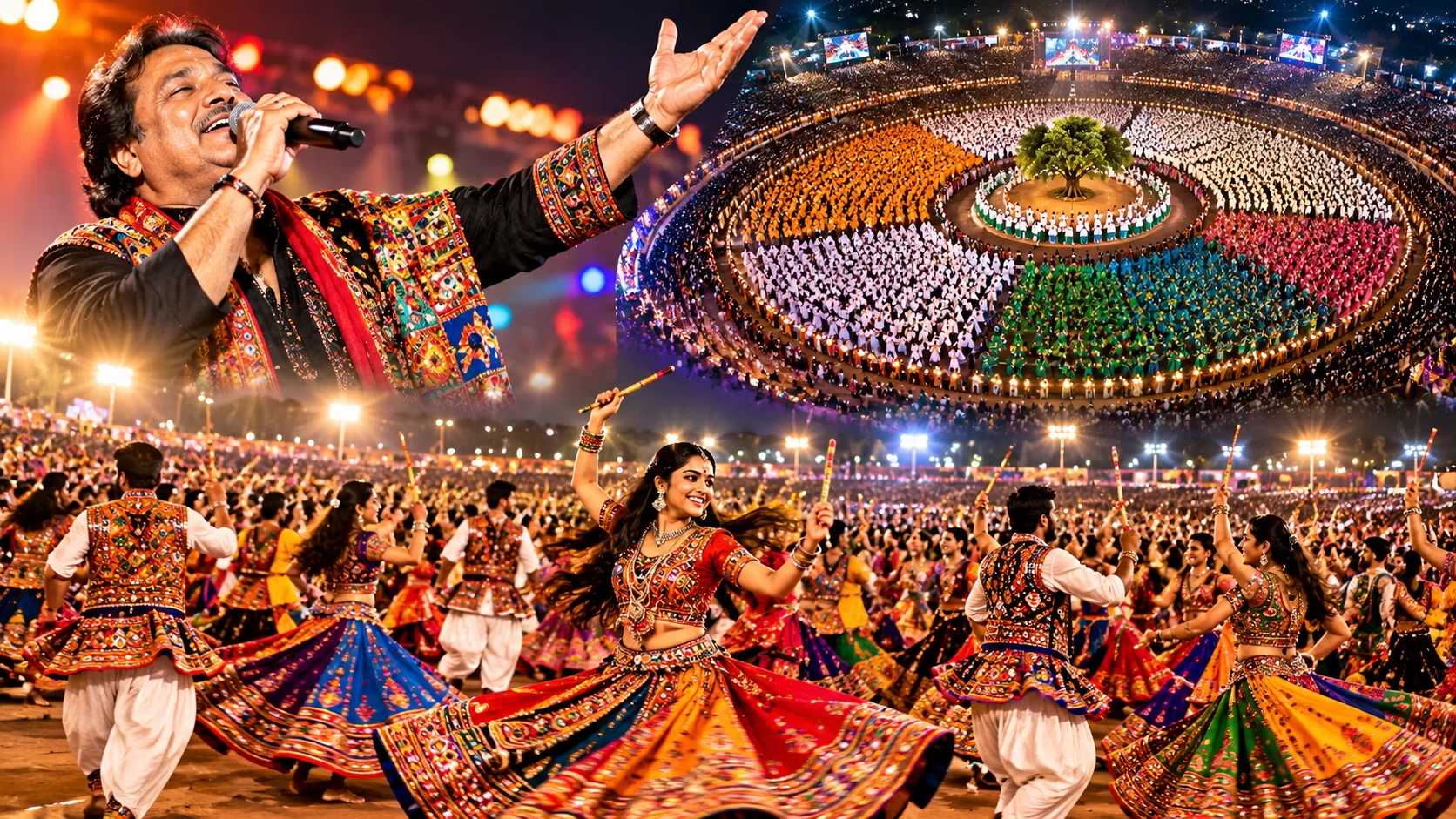 વડોદરામાં ગરબાનો વર્લ્ડ રેકોર્ડ: 46,818 ખેલૈયાઓએ એકસાથે ગરબે ઘૂમી રચ્યો ઈતિહાસ