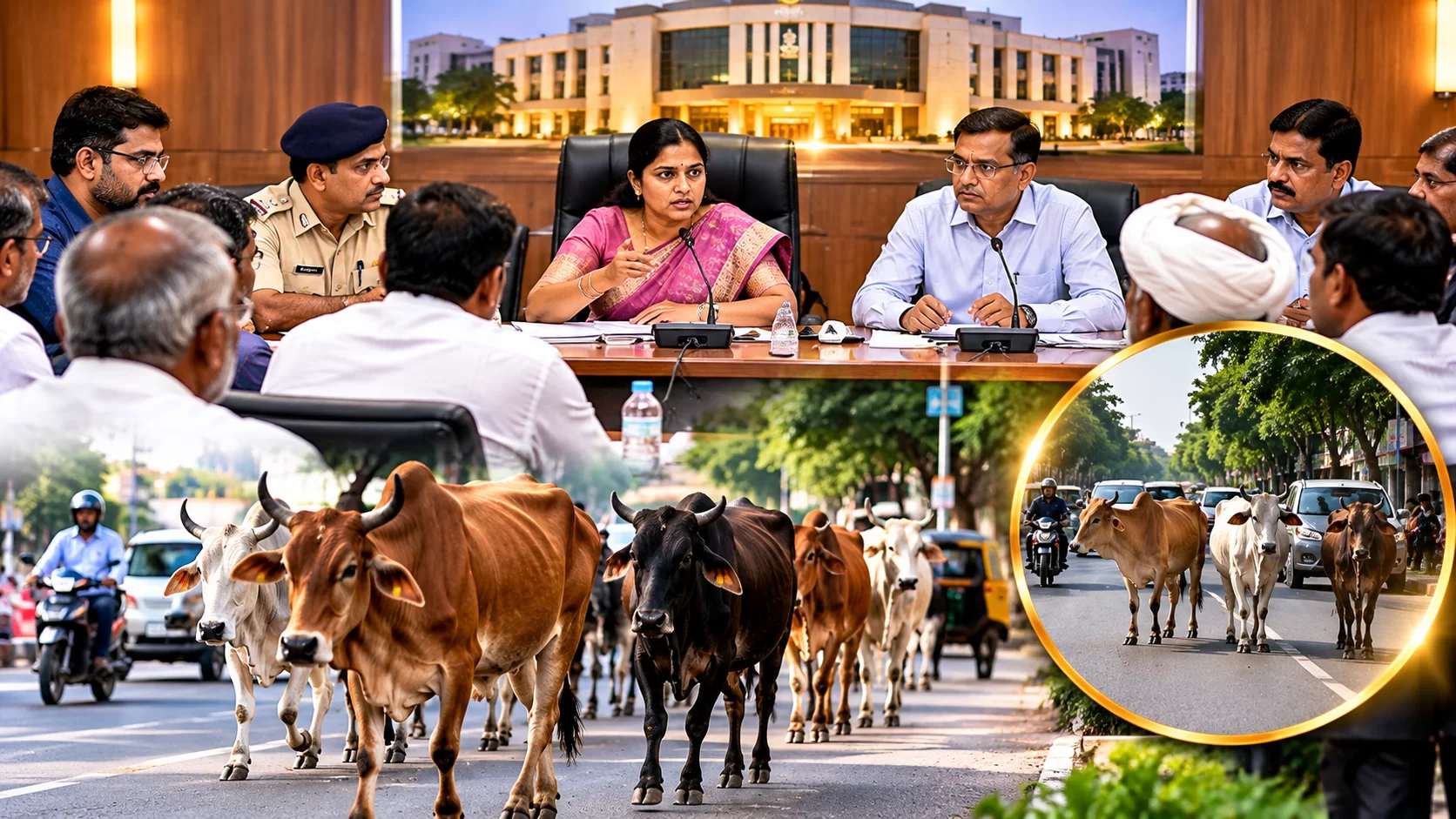 આણંદમાં રખડતાં પશુઓના પ્રશ્ને મનપા તંત્રની માલધારી સમાજ સાથે બેઠક