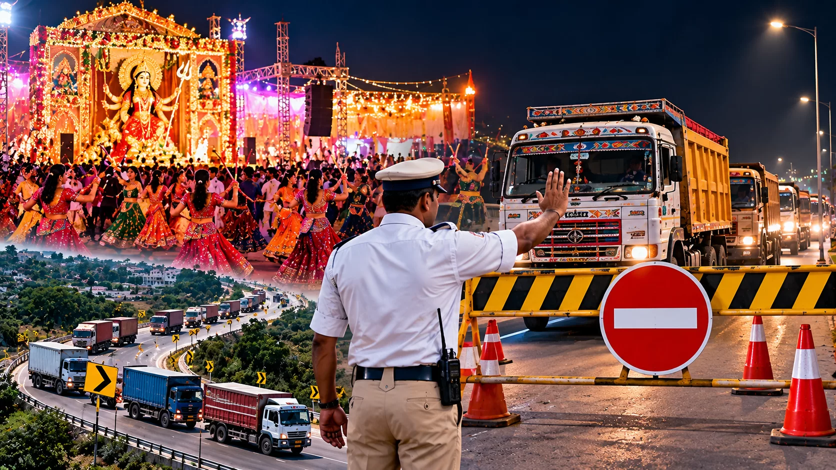 બોરીયાવીના ‘માં શક્તિ ગરબા’ મહોત્સવને લઈ ટ્રાફિક ડાયવર્ઝન જાહેર, 11થી 20 ઓક્ટોબર સુધી ભારે વાહનોના પ્રવેશ પર નિયંત્રણ