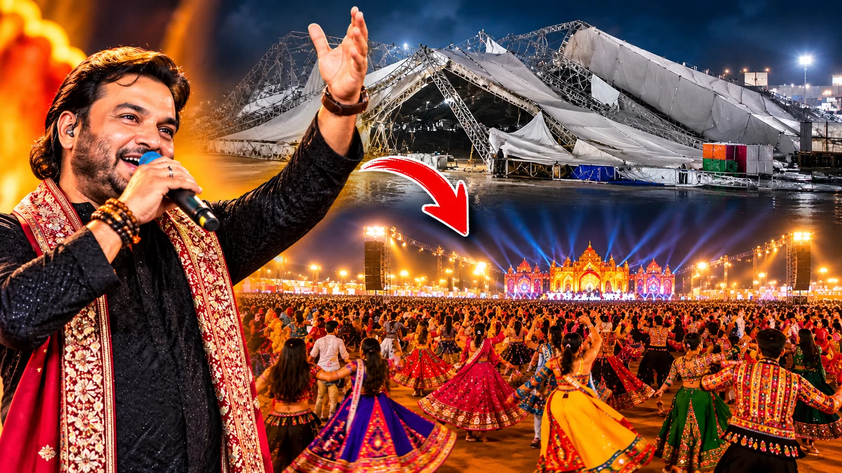 અમદાવાદમાં કિર્તીદાન ગઢવીના ‘પરંપરા’ ગરબા હવે ખુલ્લા મેદાનમાં યોજાશે, 12થી 20 ઓક્ટોબર સુધી થશે આયોજન