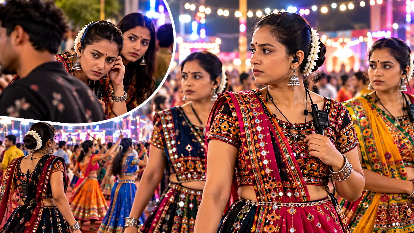વલસાડમાં નવરાત્રિ દરમિયાન યુવતીઓની સુરક્ષા માટે પોલીસની અનોખી પહેલ, ચણિયાચોળીમાં મહિલા પોલીસકર્મીઓ ગરબામાં સામેલ