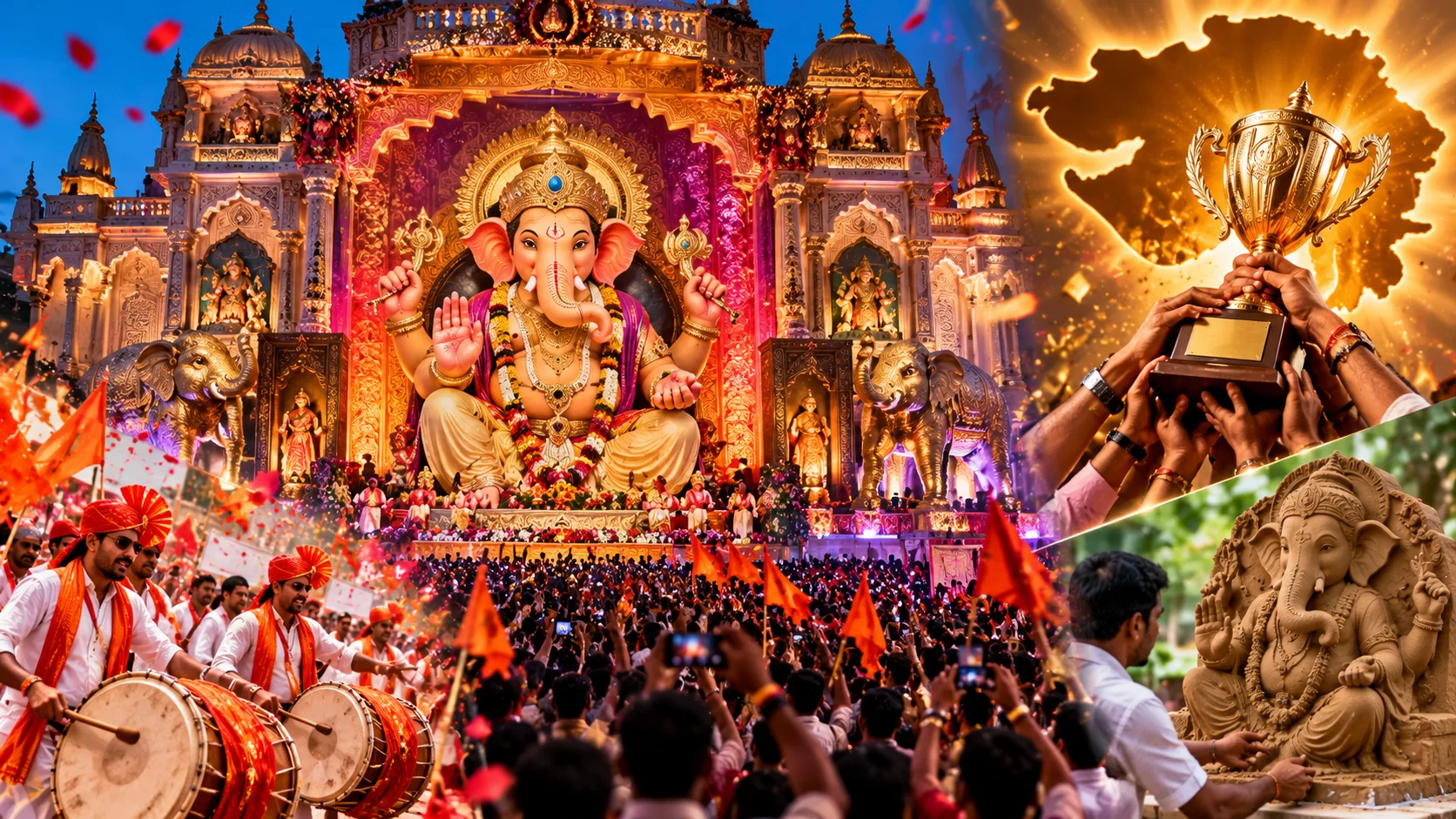 આણંદના બ્લોકબસ્ટર ચેરિટેબલ ટ્રસ્ટે ગુજરાતમાં મેળવ્યો પ્રથમ ક્રમ, ગણેશ પંડાલ સ્પર્ધામાં 93 ગુણ સાથે ₹5 લાખનું ઇનામ