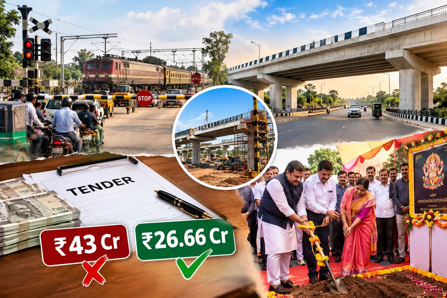 આણંદના વઘાસી રેલવે ઓવરબ્રિજનું 10 વર્ષમાં બીજી વખત ખાતમુહૂર્ત, ₹26.66 કરોડના ખર્ચે 18 મહિનામાં કામ પૂર્ણ કરવાનો લક્ષ્યાંક