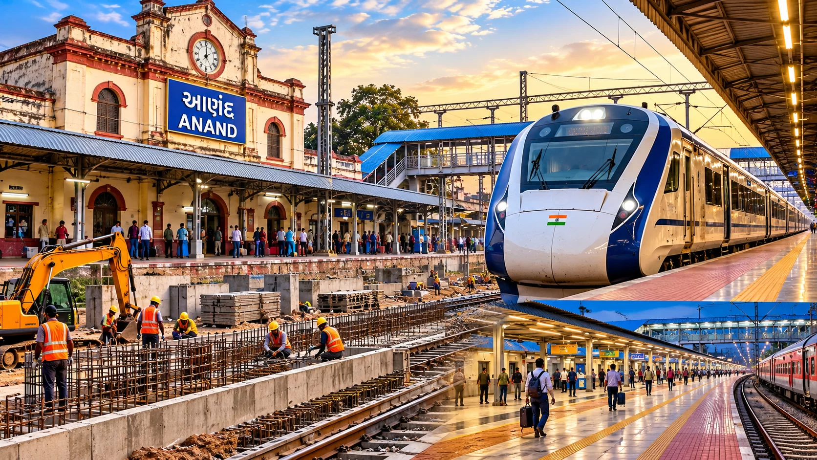 આણંદ રેલવે સ્ટેશન પર 600 મીટર લાંબું પ્લેટફોર્મ તૈયાર થશે, લાંબી ટ્રેનોના મુસાફરોને મળશે રાહત