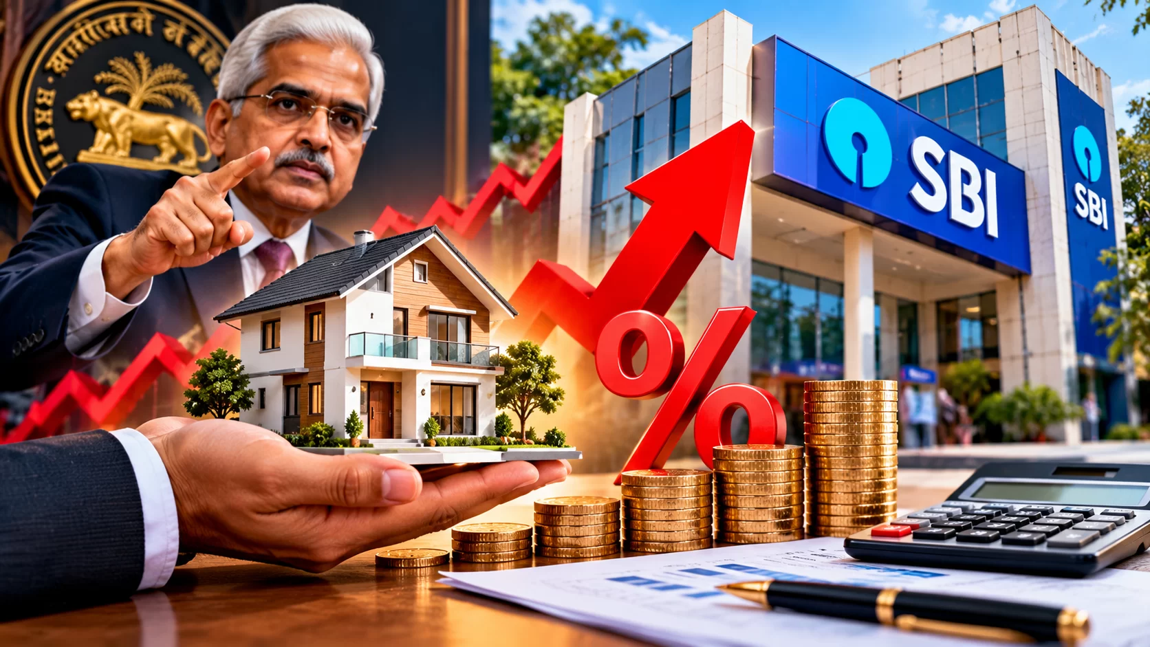SBI હોમ લોન મોંઘી થઈ: વ્યાજદરમાં 0.25%નો વધારો, ₹50 લાખની લોન પર EMI ₹781 વધી શકે