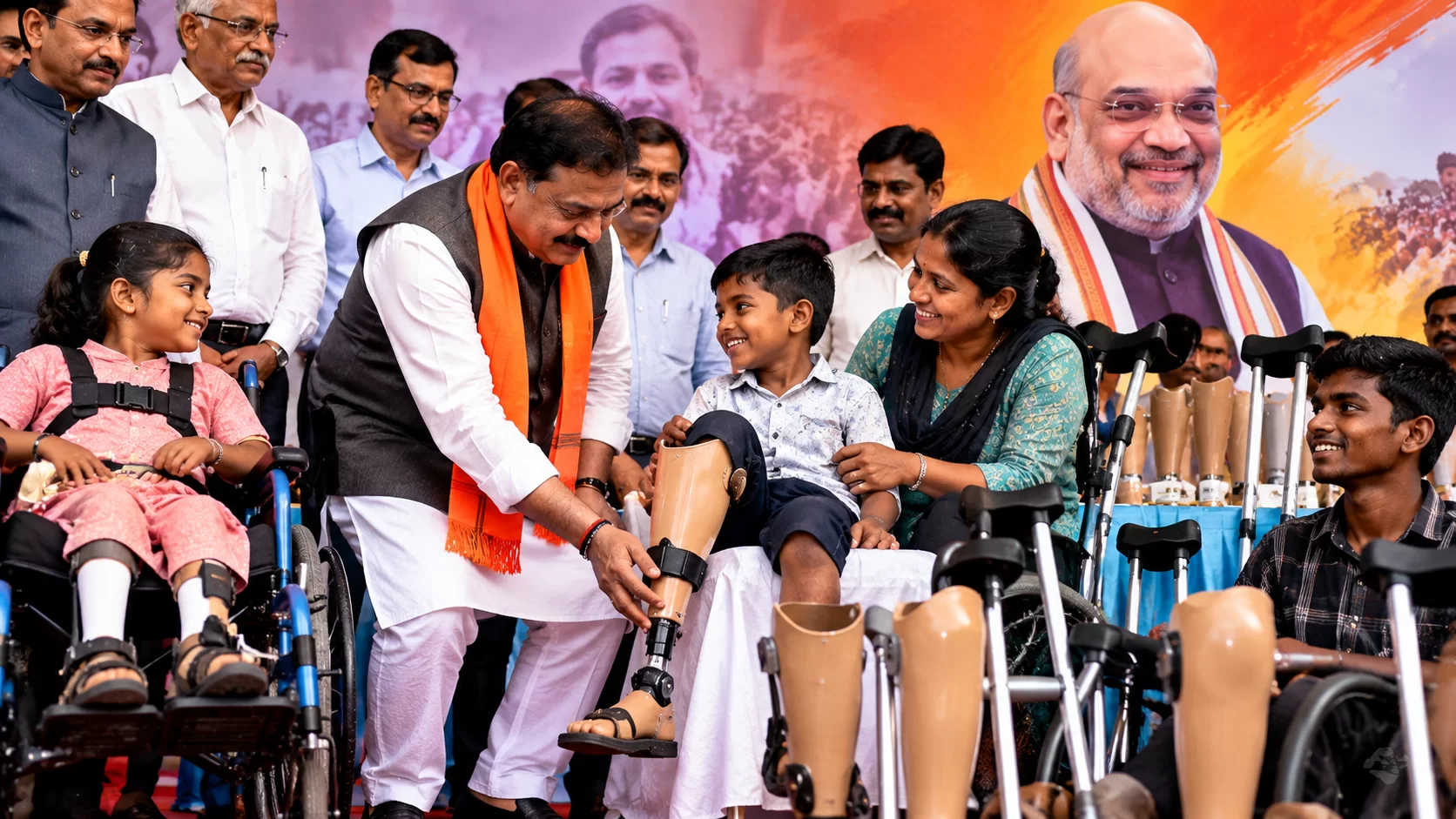 બોરસદમાં અમિત શાહના જન્મદિવસે સેવાકીય પહેલ: 40 દિવ્યાંગજનોને સાધનોનું વિતરણ
