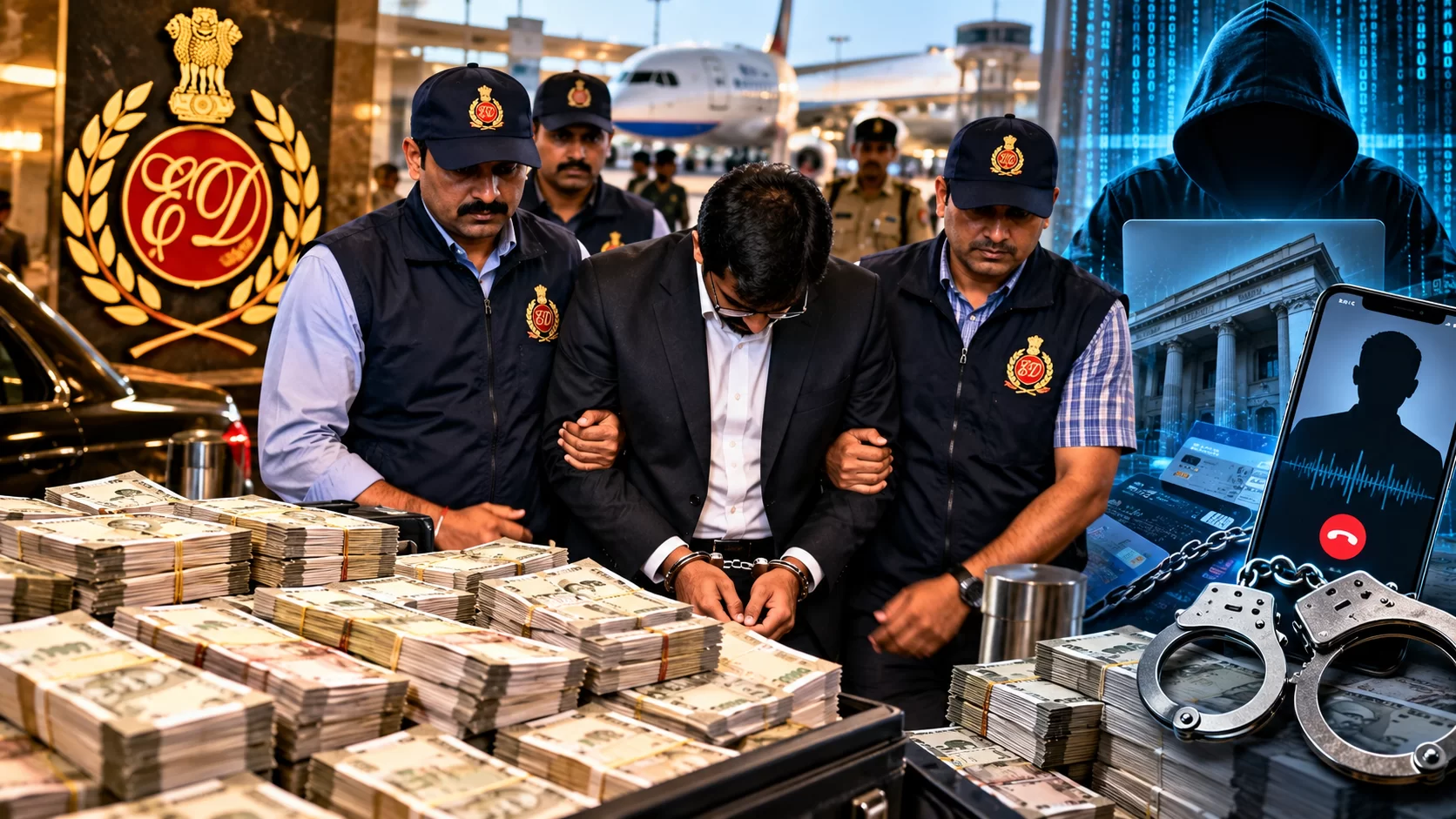 ₹28,000 કરોડના સાઇબર ફ્રોડ કેસમાં EDની મોટી કાર્યવાહી, મુંબઈ એરપોર્ટ પરથી એડવોકેટની ધરપકડ