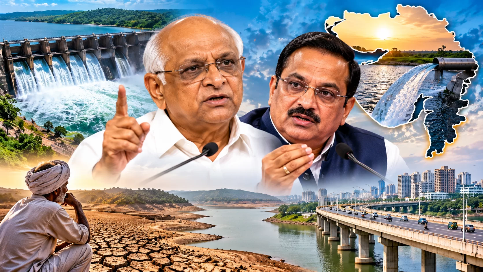 ગુજરાતમાં પાણીની અછત દૂર કરવા સરકારના પ્રયાસો તેજ, CM ભૂપેન્દ્ર પટેલની મોટી જાહેરાત; 4 રાજ્યો વચ્ચે થશે બેઠક