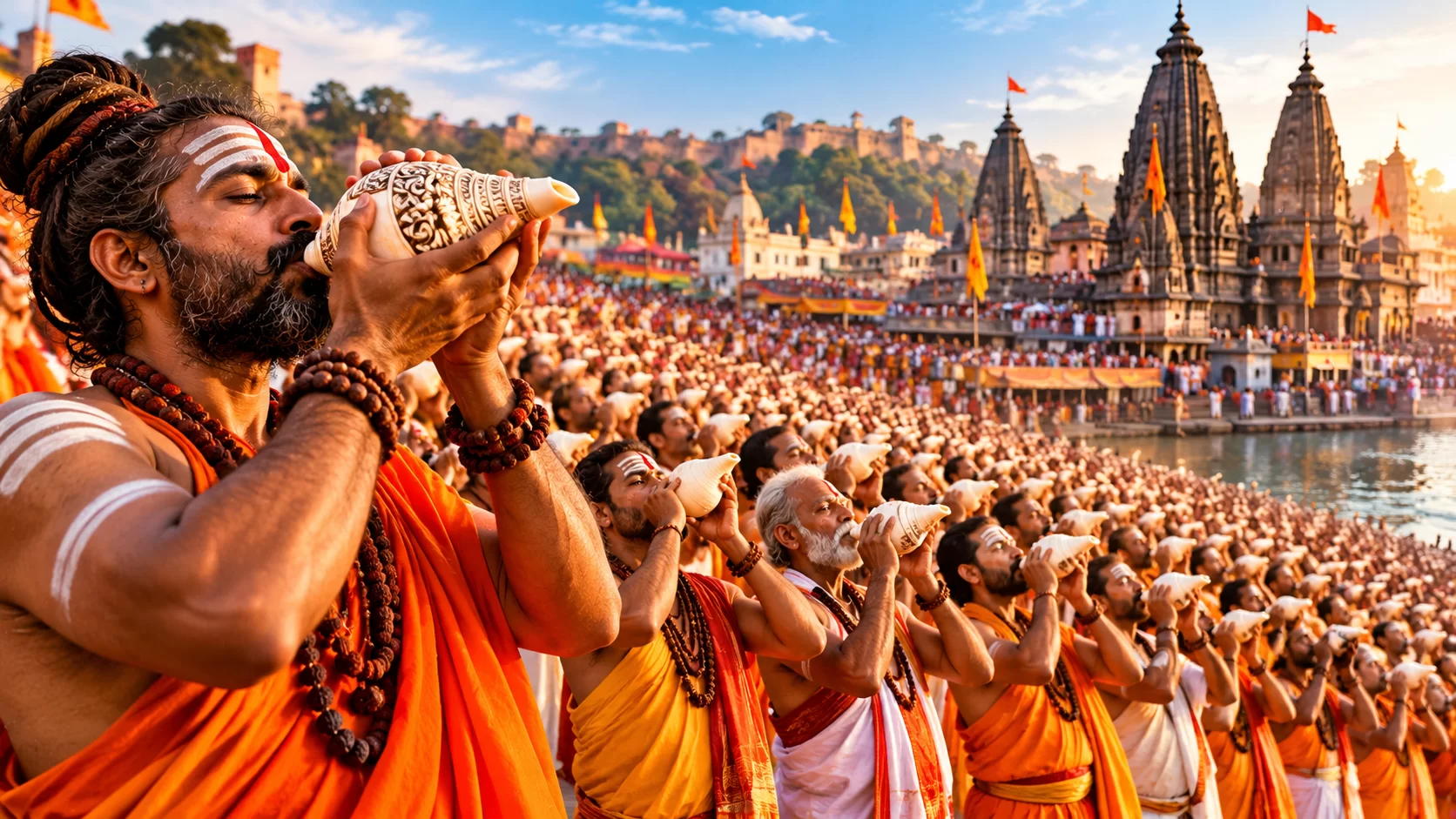 નાસિકમાં 517 શ્રદ્ધાળુઓએ એકસાથે શંખ વગાડી બનાવ્યો ગિનિસ વર્લ્ડ રેકોર્ડ, કુંભ મેળા પહેલાં અનોખું આયોજન